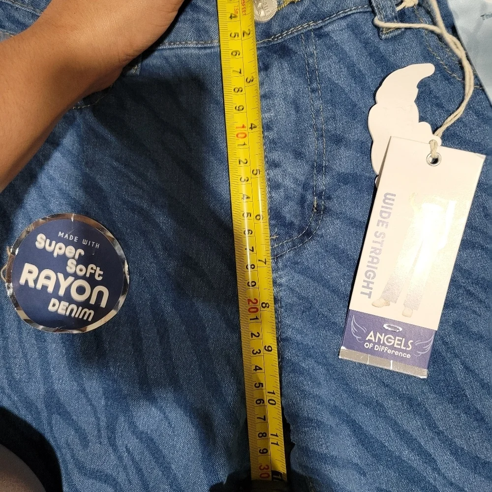 Angels Blue Zebra Print Jeans - Picture 13 of 15